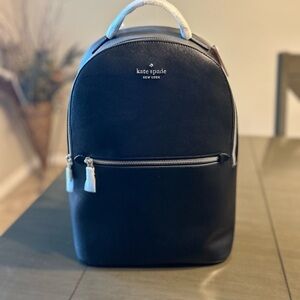 Black large Kate Spade leather backpack Perry